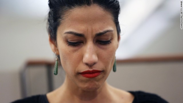 Abedin appeared beside her husband and made brief remarks backing him. "What I want to say is I love him, I have forgiven him, I believe in him, and as I have said from the beginning, we are moving forward," said Abedin.