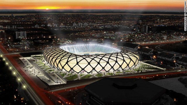 Arena da Amazonia - an artist's impression of what the stadium in Manaus will look like once complete.