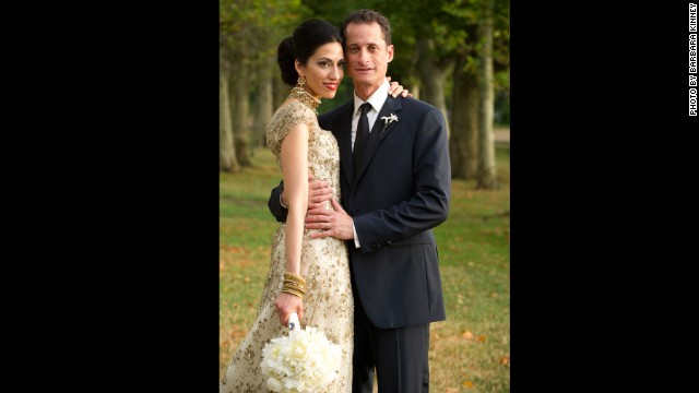 Abedin and Weiner were married in a ceremony officiated by former President Bill Clinton in July 2010 after being introduced during the 2008 presidential campaign. Their marriage drew extra attention because Abedin is Muslim and Weiner is Jewish.