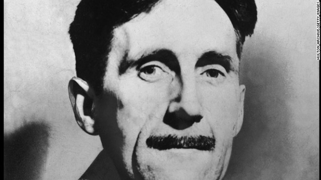 George Orwell: OK, actually his name is Eric Arthur Blair, but he published one of the more famous dystopian novels,"1984," under his pen name, so we'll give it to him.