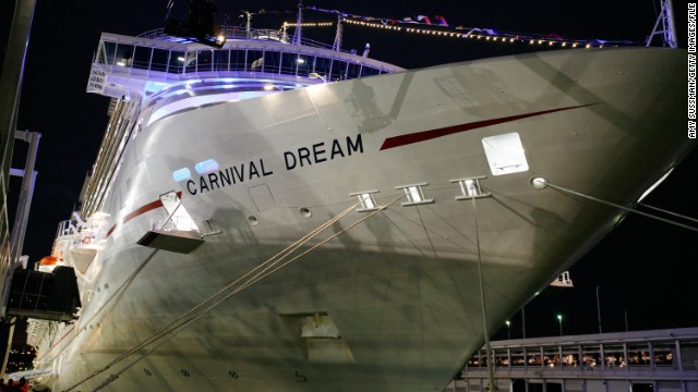 <a href='http://www.cnn.com/2013/03/14/world/americas/cruise-ship-trouble/index.html?iref=allsearch'>The Carnival Dream</a>, shown here at its North American debut in November 2009, lost power in March, and some of its toilets stopped working temporarily. For a time, no one was allowed to get off the vessel, docked at Philipsburg, St. Maarten, in the eastern Caribbean.