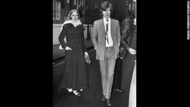 But it seems the singer had a more simple reason for wearing his pants high and tight, as he did here in 1970 alongside his girlfriend at the time, Marianne Faithfull. "I've always done a kind of skinny silhouette because I am skinny; I don't have to worry about covering up fat bits!" he has previously told <a href='http://www.wwd.com/fashion-news/fashion-features/sartorial-satisfaction-6501480?page=1' >Women's Wear Daily</a>. "So you've got to emphasize your silhouette."