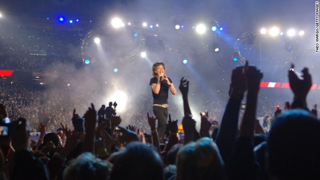 The Rolling Stones perform at halftime during the 2006 Super Bowl between the Pittsburgh Steelers and Seattle Seahawks in Detroit, Michigan.