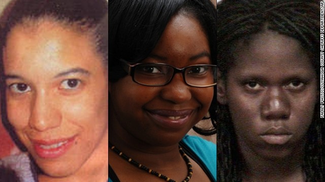 On July 21, Cleveland authorities announced they had discovered the bodies of three women, later identified as Angela Deskins, from left, Shirellda Terry and Shetisha Sheeley. All three women had been reported missing.