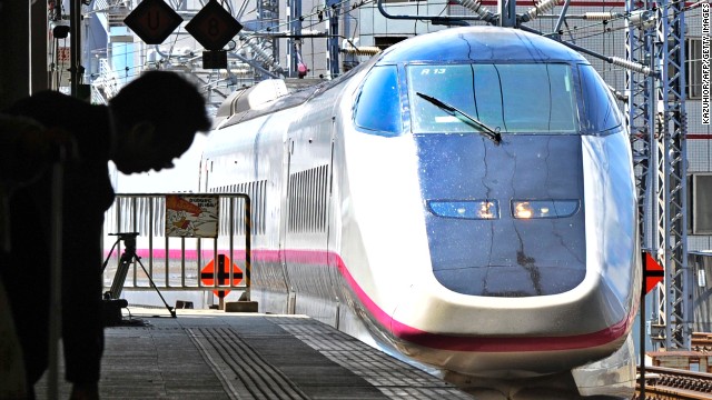  A bullet train arrives at Sendai Station in Miyagi prefecture in Japan, where high speed trains have operated safely for decades, says Yonah Freemark