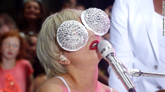 Lady Gaga performs on NBC News Today show.