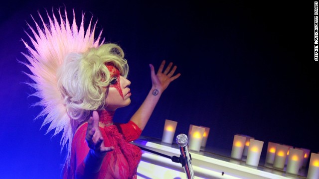 Lady Gaga performs at the launch of V61 hosted by V Magazine, Marc Jacobs and Belvedere Vodka in 2009 in New York City.