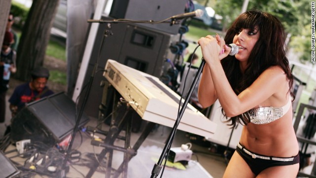 Lady Gaga performs at Lollapalooza 2007.