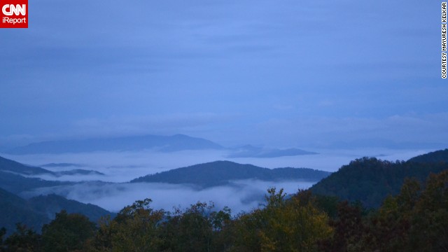 Clouds cover the <a href='http://ireport.cnn.com/docs/DOC-860730'>Great Smoky Mountains</a> in this view from Bryson City, North Carolina.