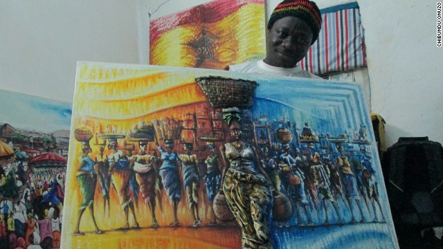 "I had my first private art viewing in Musa's studio in Nima," says Onuzo.