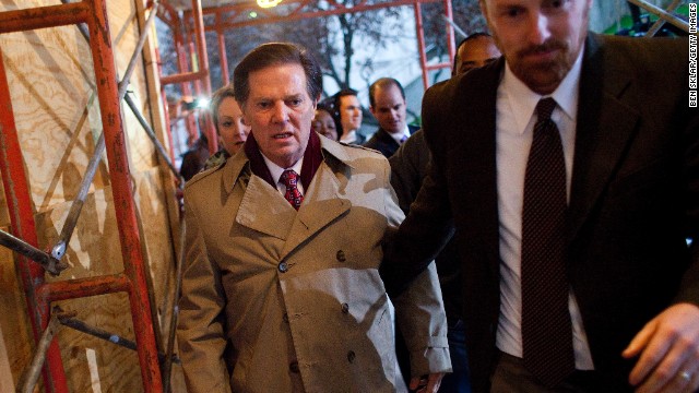 Former House Majority Leader Tom DeLay, R-Texas, leaves the Travis County Jail in Austin, Texas, after being sentenced to three years in prison, with probation in 2011, for money laundering and conspiracy.