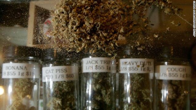 Different varieties of medical marijuana are seen at the Alternative Herbal Health Services cannabis dispensary in San Francisco on April 24, 2006. The Food and Drug Administration issued a controversial statement a week earlier rejecting the use of medical marijuana, declaring that there is no scientific evidence supporting use of the drug for medical treatment.