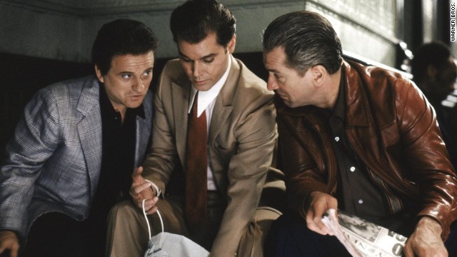 In 1990's "Goodfellas," another collaboration with Scorsese, De Niro plays Jimmy Conway, a New York gangster. The film also stars Joe Pesci, left, and Ray Liotta, center.