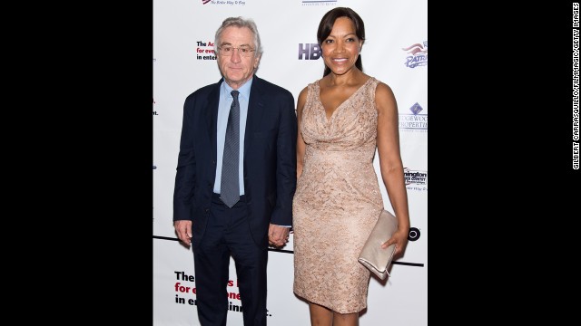 De Niro and wife Grace Hightower attend the 2013 Actors Fund's Annual Gala Honoring Robert De Niro at The New York Marriott Marquis on in April 2013.