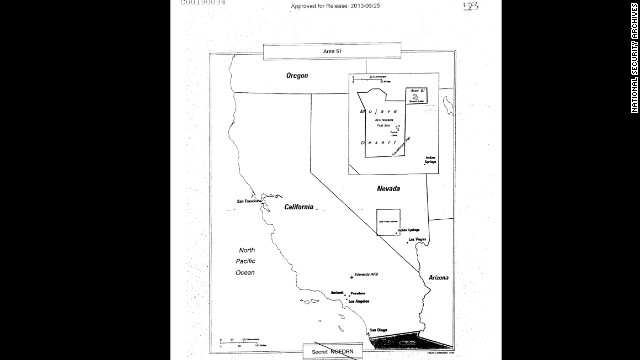 This map was released due to a Freedom of Information Act request submitted by Jeffrey Richelson in 2005.