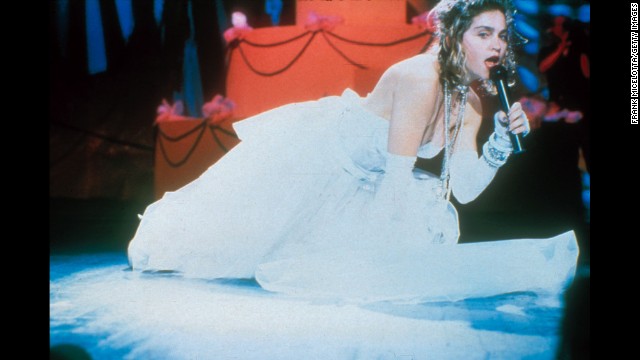 During the first MTV Video Music Awards in 1984, Madonna set the bar with her performance of "Like a Virgin" wearing a low-cut wedding gown. 