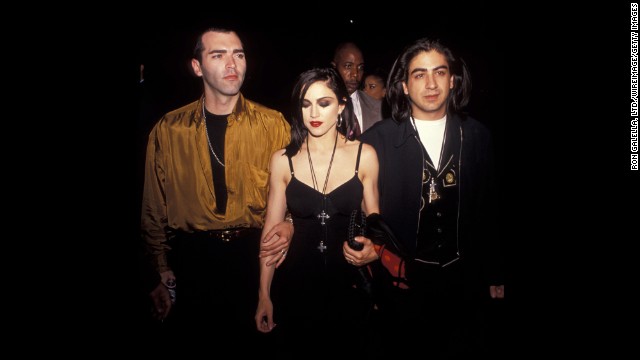 Younger brother Christopher Ciccone, left, Madonna and director Alek Keshishian attend the "Truth or Dare" premiere in Los Angeles on May 6, 1991. 
