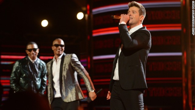 Robin Thicke, right, had the song of the summer in 2013 with<a href='http://www.youtube.com/watch?v=yyDUC1LUXSU' target='_blank'> "Blurred Lines."</a> But the hit was dubbed "rape-y" by some with its lyrics "I know you want it" <a href='http://outfront.blogs.cnn.com/2013/06/18/does-robin-thickes-blurred-lines-promote-rape/'>which critics said promoted sexual assault. </a>The music video also came under fire for its use of nude women and spurred <a href='http://www.youtube.com/watch?v=tKfwCjgiodg' >a parody video</a> with scantly-clad men. Not to mention ... well, <a href='http://www.cnn.com/2013/08/26/showbiz/music/miley-cyrus-mtv-vmas-gaga/index.html'>you know</a>.