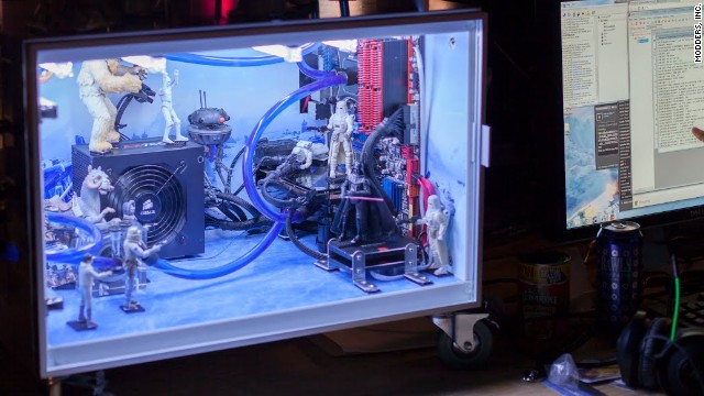 Few fantasy places are cooler than the ice planet of Hoth, from "The Empire Strikes Back." That's how this gamer decorated his rig.