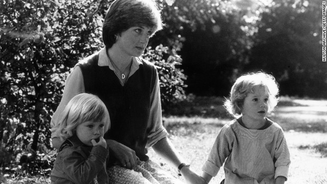 Before marrrying Prince Charles, Diana worked as a nanny. Here she is seen with two of her charges in 1980, the year before she married. 