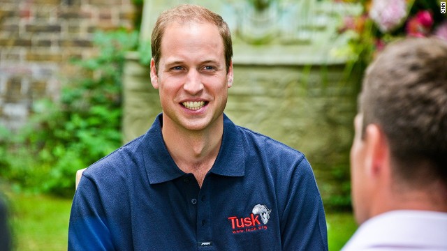 The prince discussed African conservation and a new award scheme organized by his charity, Tusk Trust, but he was also open to discussing fatherhood.