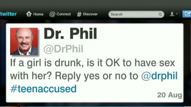 Twitter can be a great place to take a poll -- but not with this question that Dr. Phil asked in August 2013. The Twitterati bashed the talk-show host with such responses as, "@DrPhil - here's a hint; if you wouldn't want it done to yourself, your child, or your loved ones, IT IS NOT OKAY. Also, you're a moron." Dr. Phil later deleted the tweet and offered an explanation. 