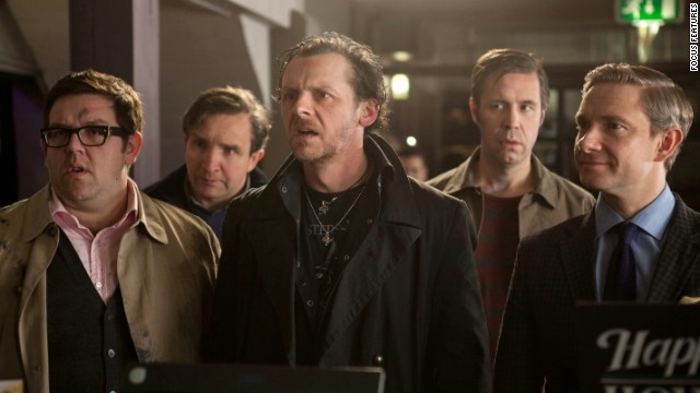 Nick Frost, Eddie Marsan, Simon Pegg, Paddy Considine and Martin Freeman in '