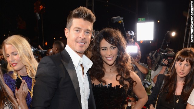 Robin Thicke and Paula Patton