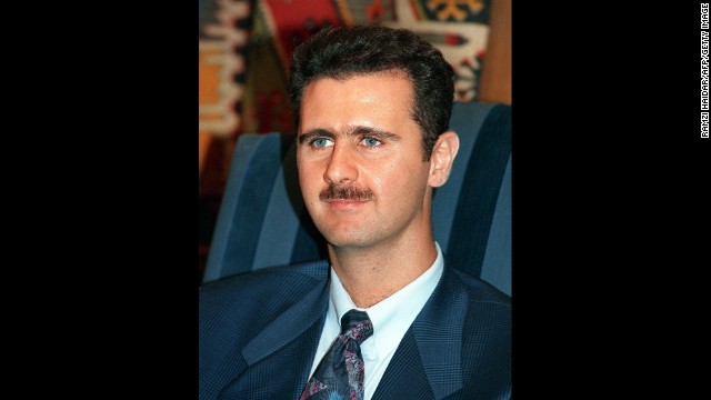 Al-Assad is seen in an 1997 photograph during the time his father, President Hafez Assad, reshuffled the top of the Syrian military. The move was seen as an effort to clear the way for al-Assad to rise to power. 