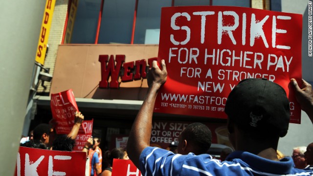 Fast food workers strike in 50 cities