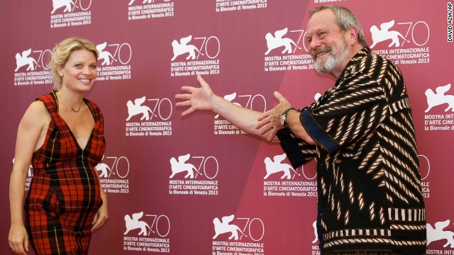 Actress Melanie Thierry, left, and director Terry Gilliam pose during the photo call for the film "The Zero Theorem" on September 2.