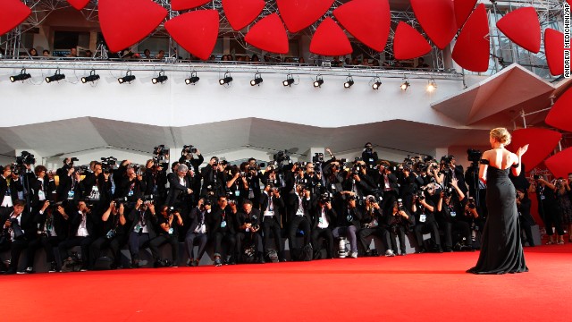 Johansson poses for photographers on the red carpet for the "Under the Skin" screening on September 3. 