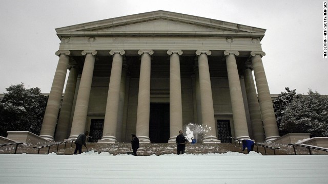 The National Gallery of Art was founded by Andrew Mellon, whose dream was to build and house an art collection rivaling those of other world-renowned museums. The museum opened in 1941 and, among others, displays Picasso's "Family of Saltimbanques" as well as self-portraits by Rembrandt and Van Gogh. 