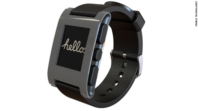 The Pebble Watch, which many consider the first commercial smartwatch, first gained attention by pulling in more than $10 million through crowdfunding on Kickstarter. Pebble connects to an iPhone or Android via Bluetooth and has a growing slate of its own apps.