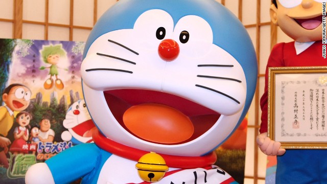 The Tokyo team called up popular Japanese cartoon character Doraemon to act as an ambassador for their Olympic bid.