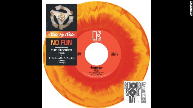 But vinyl has returned on a wave of hipster chic and nostalgia, not to mention audiophiles' conviction that records just sound better. Most new releases today -- like this double-sided record from the Stooges and the Black Keys -- come out in vinyl, too.