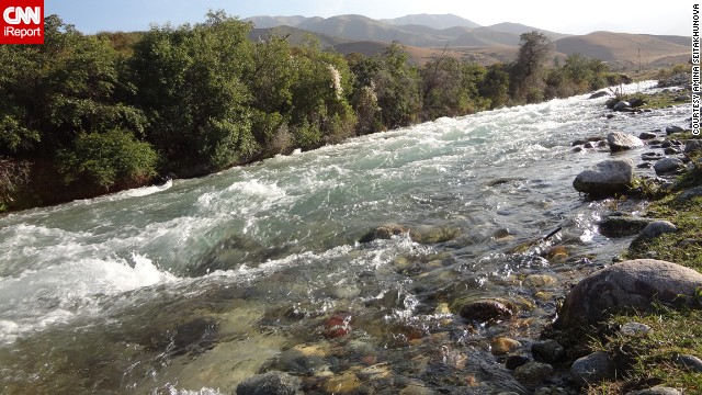 Amina Seitakhunova captured this image of a mountain river while visiting family in northern <a href='http://ireport.cnn.com/docs/DOC-984509'>Kyrgyzstan</a>. "The air was fresh [and] water so clean, and extremely cold," she said.