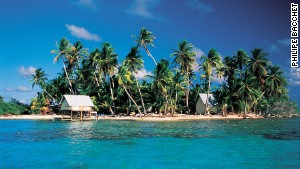 Manihi, another large coral atoll, offers a true castaway vacation, where few tourists venture. 