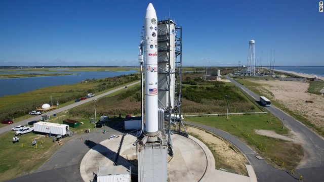 A rocket carrying a NASA moon orbiter sits on the launch pad in Wallops Island, Virginia, on September 6. The Lunar Atmosphere and Dust Environment Explorer (LADEE) is designed to "orbit the moon to gather detailed information about the lunar atmosphere, conditions near the surface and environmental influences on lunar dust," NASA said.