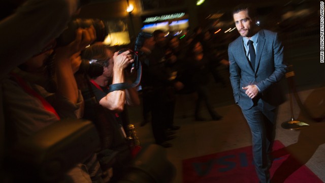 Actor Jake Gyllenhaal arrives for the "Prisoners" screening on September 6.