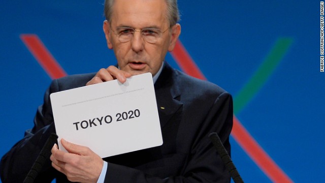 IOC president Jacques Rogge announces the winner of the bid to host the 2020 Summer Olympic Games, following Saturday's vote in Buenos Aires.