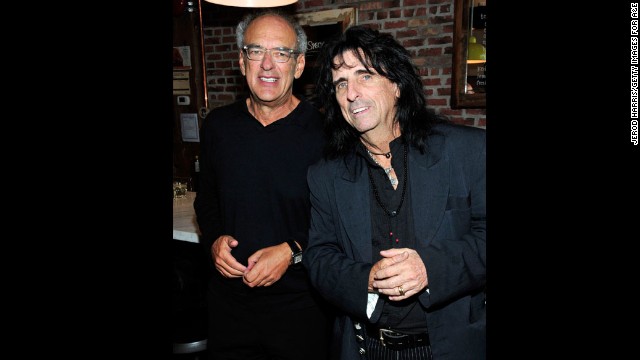 Documentary subject/music manager Shep Gordon, left, and musician Alice Cooper attend the "Supermensch: The Legend of Shep Gordon" party on September 7.