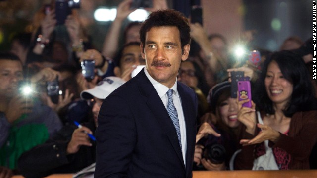 Actor Clive Owen arrives for the screening of the movie "Words and Pictures" on September 7.