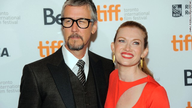 Mireille Enos, a cast member in "Devil's Knot," poses with her husband, actor Alan Ruck, at the premiere of the film on September 8.