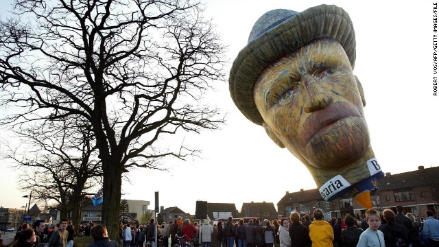 Although it's been over 120 years since the death of Vincent van Gogh, people are still inspired by the intriguing and prolific post-Impressionist Dutch painter. A hot air balloon designed was constructed in his image for his birthday celebrations in Zundert, Netherlands, in March 2003.