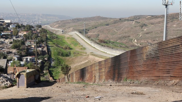 The border between the U.S. and Mexico at Tijuana.