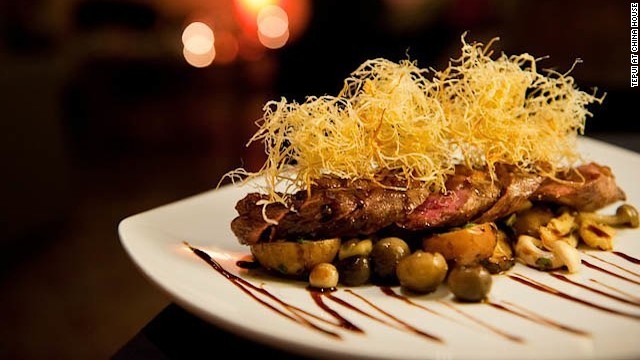 Phnom Penh is gaining a reputation for fine dining. The menu at popular Tepui at China House is influenced by Mediterranean and South American cuisine. Head chef Gisela Salazar Golding is Venezuelan. Pictured: duck breast in a bed of mushrooms with baby potatoes. 