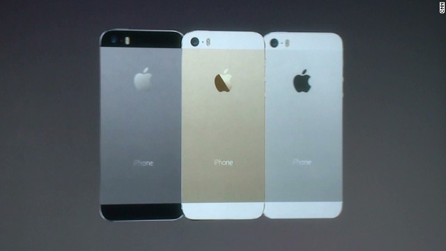 The new iPhone 5S, the successor to the current iPhone 5, will come in silver, gray and champagne gold.