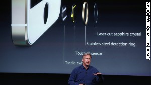 Apple marketing chief Phil Schiller speaks about security features of the new iPhone 5S.