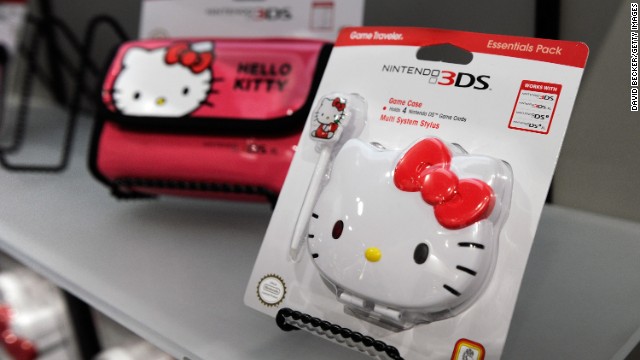 Hello Kitty branded video game cases are seen at the R.D.S. booth at the 2013 International CES at the Las Vegas Convention Center on January 9, 2013 in Las Vegas, Nevada. 